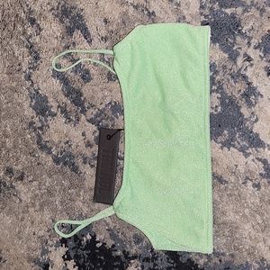 Green sparkle bathing suit top